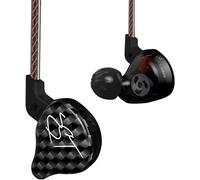 WQS-KZ ZST Écouteur Filaire Sport, Écouteurs Intra-Auriculaires Écouteurs Casque Filaire Stéréo Anti-Bruit avec Jack 3.5mm(Carbone sans Micro)