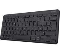 WQS-Lyra Clavier sans Fil Bluetooth, AZERTY Français, 85% Plastique Recyclé, Mini Clavier Rechargeable Multi-appareils pour PC, Ordinateur Portable, Mac, Tablet, iPad, Android, iOS - Noir