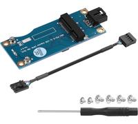 WQS-Mini PCI-e WWAN/LTE Carte à la Carte mère USB 9 Broches Adaptateur Mini PCI-e 3G/4G Carte réseau à la Carte mère USB 8 Broches Test convertisseur avec Slot Sim (Niveau)