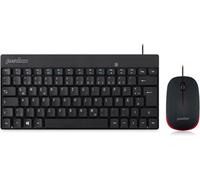 WQS-PERIDUO-212 USB Tastatur, Maus-Set Allemand, QWERTZ, Windows® Noir, Rot