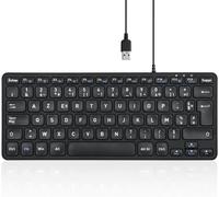 WQS-Perixx PERIBOARD-432 Clavier USB Filaire, Design Mince avec Touches à Gros caractères, Disposition AZERTY français