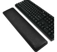WQS-Repose-poignets en cuir PU pour clavier - 41.5x9.5cm pouces Taille normale Confort apaisant et durable pour taper facilement et soulager la douleur au poignet (Noir)
