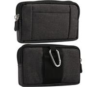 WQS-Sac de Ceinture Clip pour Téléphone Homme, Téléphone Portable Ceinture Etui Horizontal, Femme Universel Sacoche Smartphone Housse de Transport Pochette Ceinture Horizontale Portefeuille avec Croc