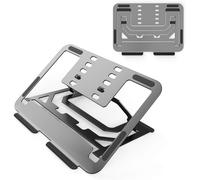WQS-Support Ordinateur Portable, Support PC Portable à 5 Niveaux Réglables, Refroidisseur en Aluminium Ventilé Compatible avec MacBook, Dell, Lenovo, HP, Autres Laptops Tablettes 10¿ - 15.6¿
