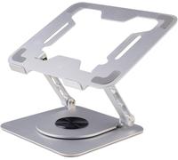 WQS-Support pour Ordinateur Portable en Alliage d'Aluminium Rotatif à 360°,Support Ergonomique Réglable en Hauteur,Pliable et Antidérapant, Ventilation, pour les ordinateurs portables de 10" à 17,3