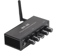 WQS-Système Amplificateur Audio Stéréo Bluetooth 50 Mélangeur Microphone MP3 TV Lecteur CD Ordinateur Portable Bureau Double Entrée Microphone DC 12 V
