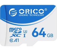 WQS-T3 Carte mémoire microSDXC UHS-I 64 Go, lecture 70 Mo/s, écriture 60 Mo/s, codage 4K UHD, U3, classe 10, V30, A1, micro SD pour moniteur bébé, caméra de sécurité, carte TF