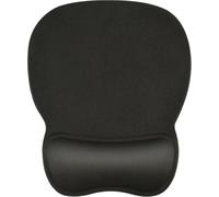 WQS-Tapis de souris ergonomique avec repose-poignet en gel et base en polyuréthane antidérapante pour ordinateur portable Noir 23,9 x 20,6 cm
