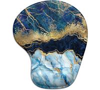 WQS-Tapis de souris ergonomique avec repose-poignet en gel, surface lisse, base antidérapante en polyuréthane, fournitures de bureau confortables, soulagement de la douleur, 24,1 x 20,3 cm,