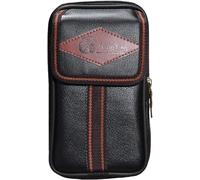Wqs-Téléphone Portable Homme Sacoche Sac De Ceinture Etui En Cuir Petit Portefeuille Housse Pochette Étui Avec Banane Pour Smartphone À 5.5 Pouces, Iphone 13 12 11 Pro Xs 8 7 6s Plus Samsung Galaxy H