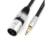 WQS-tisino Câble 3,5 mm vers XLR, prise mini-jack déséquilibrée 3,5mm vers adaptateur XLR mâle, cordon de microphone câble XLR - 3m