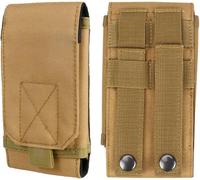 WQS-Universal Tactical Molle Holster Army Mobile Phone Belt Pouch EDC Security Pack Carry Accessory Kit Waist Bag Case Compatible iPhone 13/14/15/16 Series & Samsung Galaxy S24, A-Series