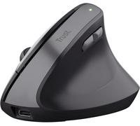 WQS-Yuno Souris Ergonomique sans Fil, Souris Verticale Rechargeable, Récepteur USB 2,4GHz, DPI Réglable (800-2400), Capteur Optique, 6 Boutons, 70% Plastique Recyclé, Macbook, Ordinateur, HP - Noir