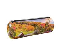 WQUVMDS Country Farm Trousse à crayons triangulaire en cuir avec fermeture éclair, Argenté., Taille unique, Organiseur de sac
