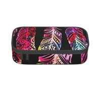 Wquvmds Trousse à crayons de grande capacité avec imprimé attrape-rêves coloré pour garçons filles fournitures scolaires et de bureau