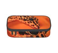 Wquvmds Trousse à crayons de grande capacité avec imprimé léopard Little Gecko pour garçons et filles
