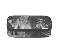 Wquvmds Trousse à crayons de grande capacité avec imprimé loup sauvage pour garçons et filles, fournitures scolaires et de bureau