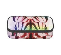 Wquvmds Trousse à crayons de grande capacité avec imprimé papillon et queue d'hirondelle pour garçons et filles