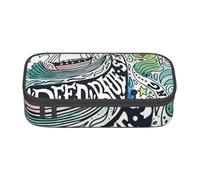 Wquvmds Trousse à crayons grande capacité avec imprimé baleine bleu foncé pour garçons et filles