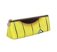 WQUVMDS Trousse à crayons triangulaire en cuir avec fermeture éclair pour disques vinyles et rubans adhésifs