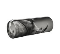 WQUVMDS Trousse à crayons triangulaire en cuir imprimé rhinocéros d'Afrique du Sud avec fermeture éclair, Argenté., Taille unique, Organiseur de sac