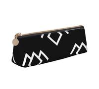 WQUVMDS Twin Peaks Trousse à crayons triangulaire en cuir avec fermeture éclair Motif hibou