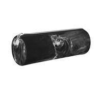 WQUVMDS Wild Life Trousse à crayons triangulaire en cuir avec fermeture éclair Motif loup, Argenté., Taille unique, Organiseur de sac