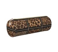 WQUVMDS Wild Zoo Trousse à crayons triangulaire en cuir avec fermeture éclair, doré, Taille unique, Organiseur de sac