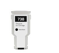 WQVXGKTI Cartouche d'encre 300ML 130ML 738 738XL 76M6A 676M7A 676M8A 498N8A BK C M Y, Compatible avec l'imprimante DesignJet T950 T850(738-300ML-BK)
