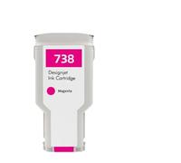 WQVXGKTI Cartouche d'encre 300ML 130ML 738 738XL 76M6A 676M7A 676M8A 498N8A BK C M Y, Compatible avec l'imprimante DesignJet T950 T850(738-300ML-M)