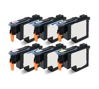 WQVXGKTI Compatible avec la tête d'impression avec H P 81 C4950A C4951A C4952A C4953A C4954A C4955A pour DesignJet 5500 5500PS 5000 5000PS Imprimer(1PC - Yellow)