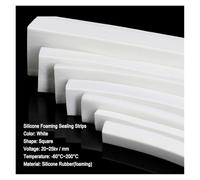 WQXMYDO Bande d'étanchéité en mousse de silicone blanche, 1 à 20 m, for garniture carrée, en caoutchouc de silicone, for portes et fenêtres(5x5mm,2 meters)
