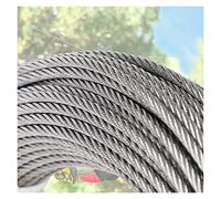 WQZStar Câble de tyrolienne de 8 mm pour Jardin, câble de tyrolienne en Acier galvanisé Robuste pour Avion 1 m-100 m, résistance à la Rupture de 7 000 LB (Taille : 5 m) (65 m)