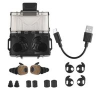 WQZXM 2024 Nouveaux Écouteurs Bluetooth for La Chasse en Plein Air, Les Tirs, Les Écouteurs Tactiques, La Protection Auditive Électronique NRR26db(Tan)