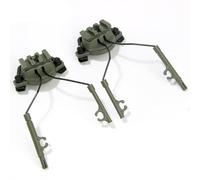 WQZXM Accessoires De Casque Tactique Support De Casque Airsoft Ensemble D'adaptateurs Rail pour Casques Rapides Support Suspension Rail Réglable(Green)