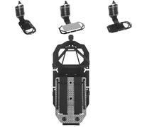 WQZXM Accessoires De Porte-Plaque Tactique, Support De Téléphone Molle Support De Téléphone Portable Universel pour Gilet Tactique Fixation De Stabilité pour Écran Taille 17,8 X 9,2 Cm(Black)