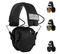 WQZXM Casque Antibruit Tir Électronique Casque Antibruit Tactique À Amplification Son en Cas D'impact Protection Auditive Anti-Bruit Casque Antibruit Sports D'extérieur(Black)