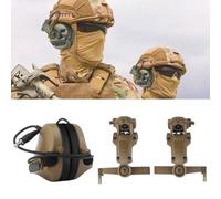 WQZXM Casque Tactique Casque Antibruit De Chasse Et De Tir avec Microphone, sans Réduction Active du Bruit Version Casque Ecouteur De Tir Casque De Communication(Tan)