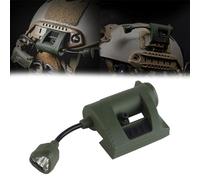 WQZXM Lampe Tactique Casque avec Lampe LED IR Blanche et Rouge, Accessoires Casque Militaire, Montage système Molle Casque Rapide Mich Rail Picatinny, Lampe signalisation Survie pour(Green)