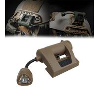 WQZXM Lampe Tactique Casque avec Lampe LED IR Blanche et Rouge, Accessoires Casque Militaire, Montage système Molle Casque Rapide Mich Rail Picatinny, Lampe signalisation Survie pour(Tan)