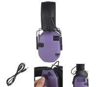 WQZXM Nouveau Casque Tir Électronique pour Protection Auditive, Protection des Oreilles, Réduction du Bruit, Casque Antibruit Tactique Chasse Active(Purple)