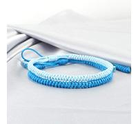 WQZYY&ASDCD Bijoux Bracelet Femme 2 Pièces Bracelets Bouddhistes Multicolores Bon Porte-Bonheur Bracelet Tressé Et Bracelet pour Femmes Hommes Noeuds Faits À La Main Corde Bijoux-Blue_Lt_Blue_China