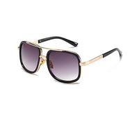 WQZYY&ASDCD des Lunettes De Soleil Femme Homme Classique Surdimensionné Hommes Lunettes De Soleil Lunettes De Luxe Femmes Lunettes De Soleil Carré Rétro Mâle Uv400 Miroir Lunettes Femme-Dégradé_Gris