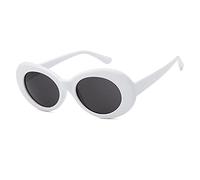 WQZYY&ASDCD des Lunettes De Soleil Femme Homme Femme Clout Lunettes Hommes Lunettes De Soleil Ovales Femmes Unisexe Hip Pop Lunettes De Soleil Lady Uv400-Blanc