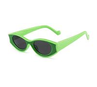WQZYY&ASDCD des Lunettes De Soleil Femme Homme Lunettes De Soleil Ovales Modernes Femmes Lunettes À La Mode Femme Lunettes De Soleil Hommes Punk Nuances Homme Uv400-Vert