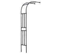 WQZzjm Arche de Jardin Demi-latérale Robuste en métal pour Mariage, Support en Treillis pour rosiers grimpants (Noir 1,2 x 2,4 m/3,93 x 7,87 pi)