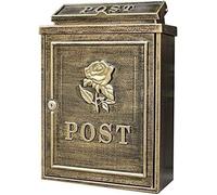 WQZzjm Boîte aux Lettres Murale européenne antirouille de Grande capacité, boîte aux Lettres extérieure étanche avec clé et Serrure, boîte de Livraison de journaux (M) (L)