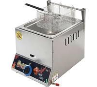 WQZzjm Friteuse à gaz de comptoir en Acier Inoxydable, friteuse à gaz GPL, friteuse à gaz de comptoir Commerciale, pour friteuse à gaz de Cuisine de Restaurant (8 L + 1 Panier à Frites)