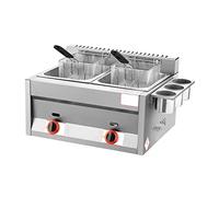 WQZzjm Friteuse à gaz, friteuse en Acier Inoxydable Haute capacité et Pelle à Panier pour Machine à Frire familiale de comptoir de Restaurant Commercial