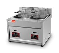 WQZzjm Friteuse à gaz Professionnelle, cuisinière d'extérieur Professionnelle en Acier Inoxydable de Grande capacité pour friture, Restaurants, supermarchés et Fast-Foods (12 L)